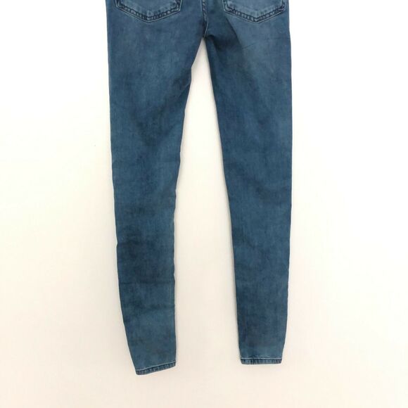 Free People Womens Busted Knee Skinny Jeans Blue Size 24L - Picture 6 of 10